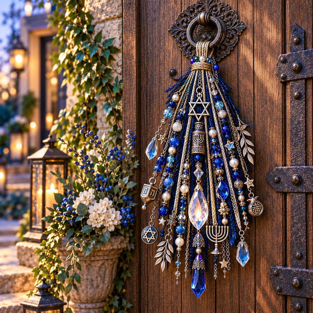 🕎 Festival of Lights Door Blessing – Hanukkah Home Keepsake