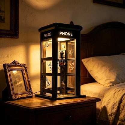 🌟 Retro Telephone Booth Lamp – Cozy Vintage Night Light for Bedroom, Desk & Home Decor