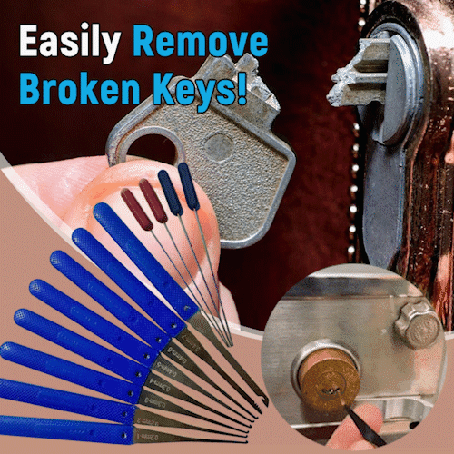 💯 🔒 12-Piece Broken Key Extractor & Removal Tool Set for Jammed Locks & Keyholes 🗝️