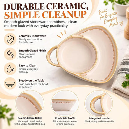 🍲 49% OFF Ceramic Soup & Toasty Bowl – Rustic Reactive Glaze Design ✨