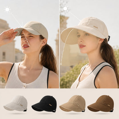 ☀️Last Day 50% OFF✨Stay Shaded & Comfortable on Sunny Days - Ponytail-Friendly Wide Brim Sun Hat🧢