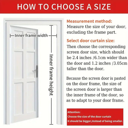 🧲 Magnetic Mosquito Screen Door – Hands-Free Auto-Close Mesh Curtain 🌿