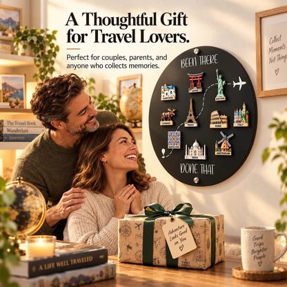 🌍 Been There, Done That Travel Magnet Display Board ✈️