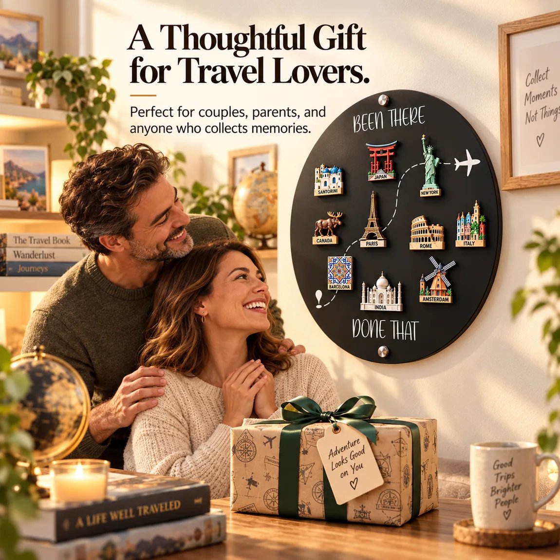 🌍 Travel Magnet Display Board - Been There Done That Souvenir Holder