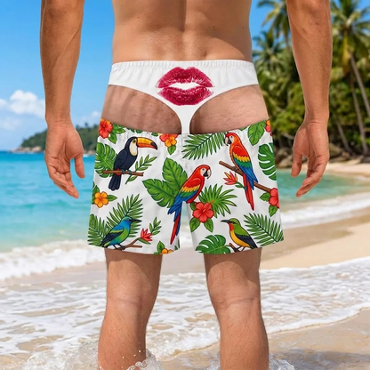 🏆50K+ Sold⚡Funny Patriotic “Wide Load” Men’s Swim Trunks