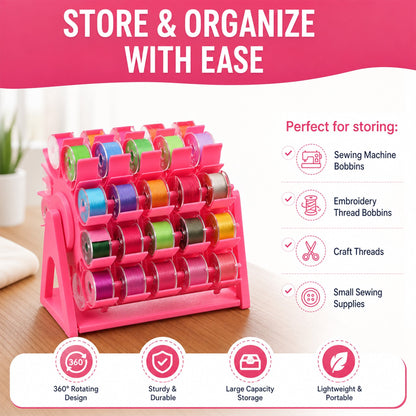 🔥Last Day 50% OFF🧵Rotating Bobbin Thread Organizer