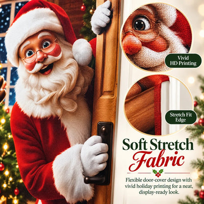 🎅 50% OFF 🎄 Christmas Santa Door Cover – Turn Your Door Into Holiday Magic