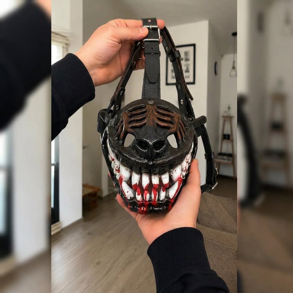 🐺 Halloween Monster Dog Costume Muzzle – Scary Latex Pet Party Accessory