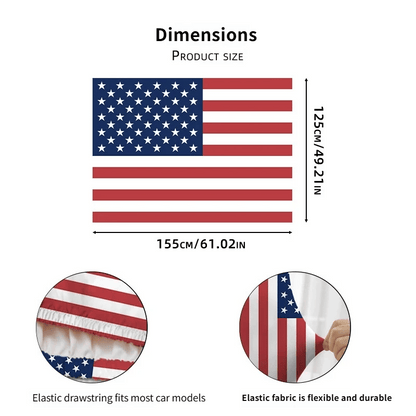 🎉4th Of July Flash Sale 65K+🔥American Car Hood Flag🦅No Glue No Tools🚗 Install in 1 Minute