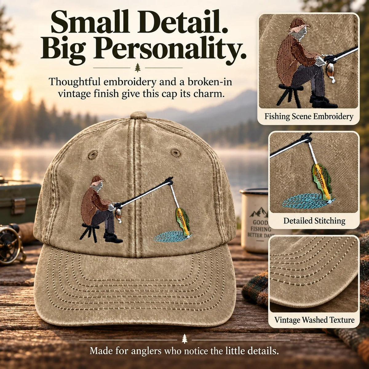 🔥LAST DAY 50% OFF - 🎣🧢 Catch of the Day Interactive Fishing Cap