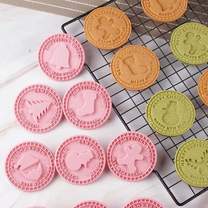 🔥HOT SALE 49% OFF🎄 Festive 3D Christmas Cookie Stamp and Baking Mold 🍪