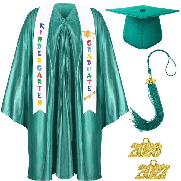 Kindergarten Graduation Outfit Class of 2026 Satin Graduation Cap