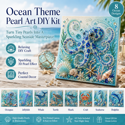 🔥Limited time 70% OFF - 🌊✨ Ocean Theme Pearl Art DIY Kit – Relaxing DIY Craft to Create Stunning Coastal Artwork (📦Buy 2 Free Shipping)