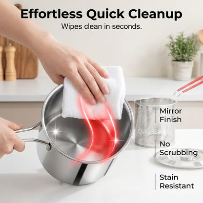 🍟 Compact Stainless Steel Deep Fryer Pot Set with Basket✨