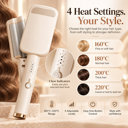 ✨ 32mm Wavy Hair Curler - Ceramic Automatic Beach Wave Iron 🌊