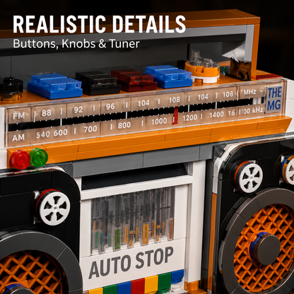 Retro Radio Recorder Building Blocks Brick Kits
