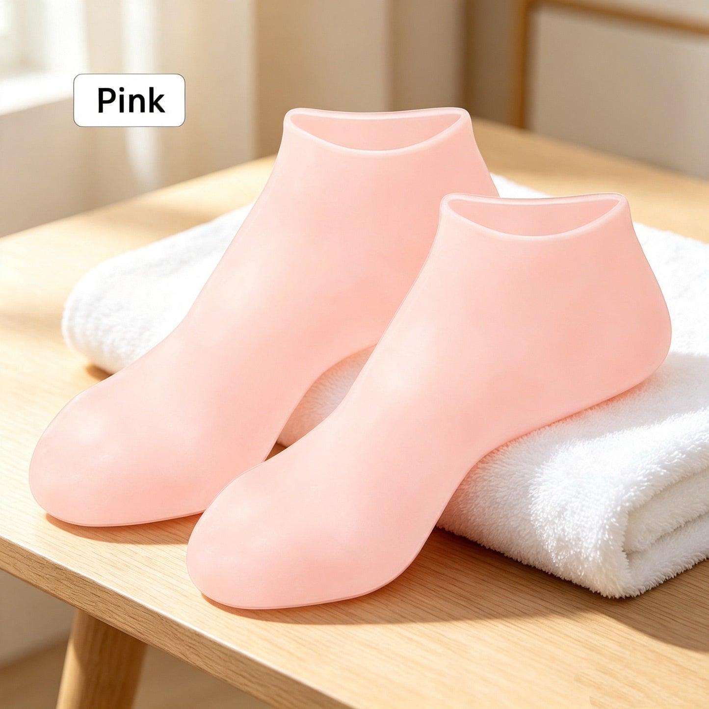 🦶 Reusable Silicone Moisturizing Foot Socks – Soft Heel Care Covers