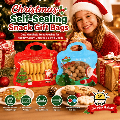 💖LAST DAY SALE 50% OFF!!🎁🎄 Christmas Self-Seal Treat Bags – Santa & Snowman Gift Bags 🎅