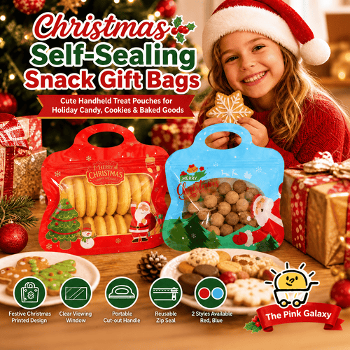 💖LAST DAY SALE 50% OFF!!🎁🎄 Christmas Self-Seal Treat Bags – Santa & Snowman Gift Bags 🎅