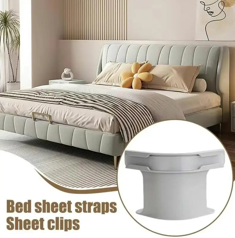 4pc Bed Sheet Holder Strips for Mattress - Secure Fit & No Slipping