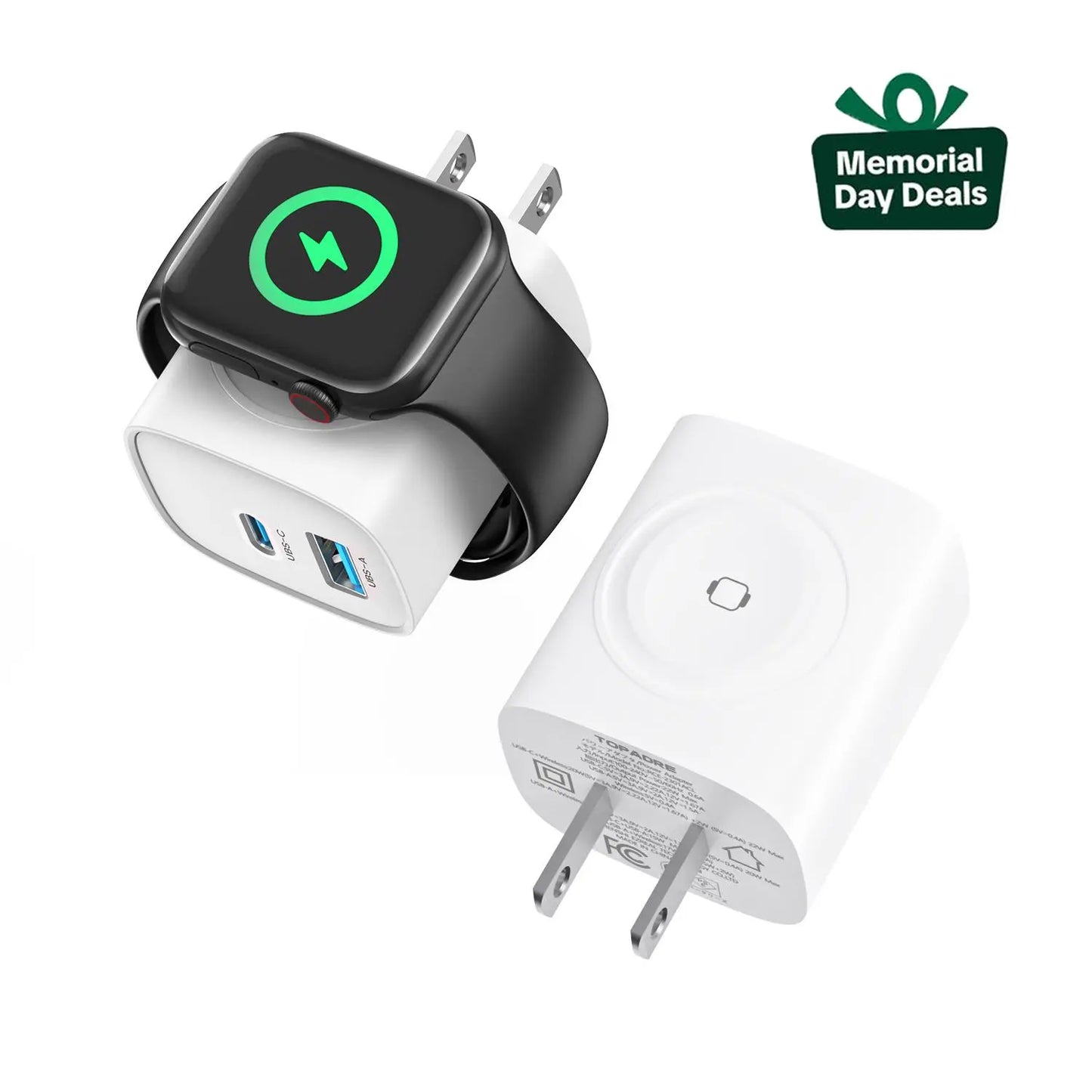 🔥Last Day 55% OFF - 3-in-1 20W USB-C Fast Charger with Magnetic Apple Watch Dock & Cable
