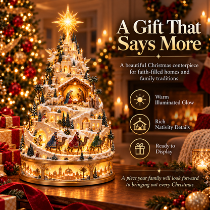 ✝️🎄 Bethlehem Village Glow™ | Lighted Nativity Christmas Centerpiece