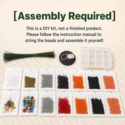 🎄 DIY Crystal Bead LED Christmas Tree Craft Kit with Warm Lights 💎