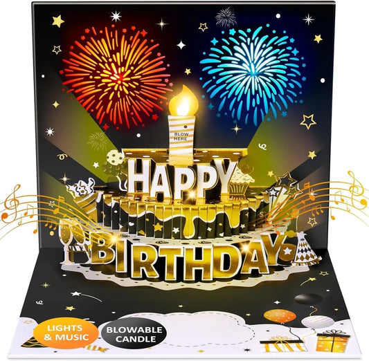 INPHER DIY Age Birthday Card with Music & Lights