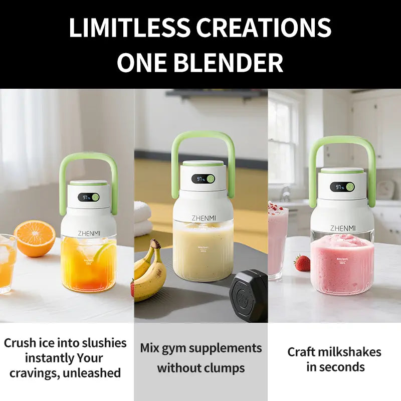 🥤 33oz Cordless Portable Blender | USB Rechargeable Smoothie Maker