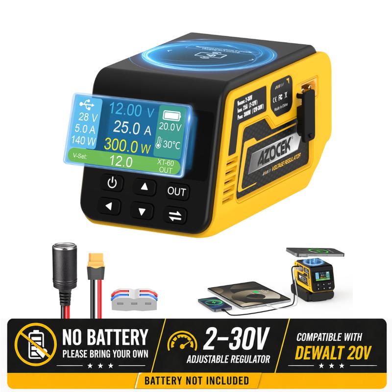 ⚒️Adjustable DC Power Hub for Milwaukee M18 Batteries | XT60, USB-C & Wireless Charging