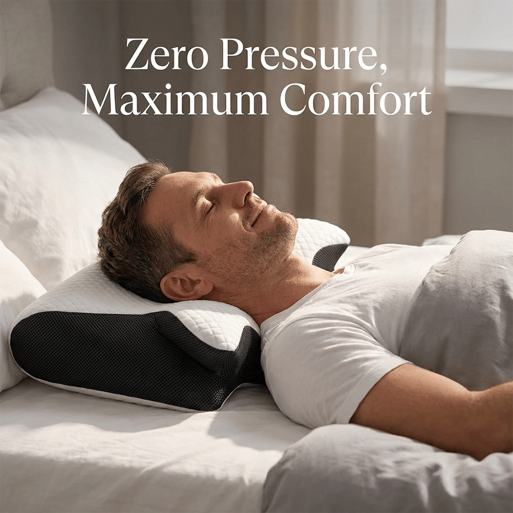 😴 Ergonomic Cervical Memory Foam Neck Pillow for Side, Back & Stomach Sleepers 🌙