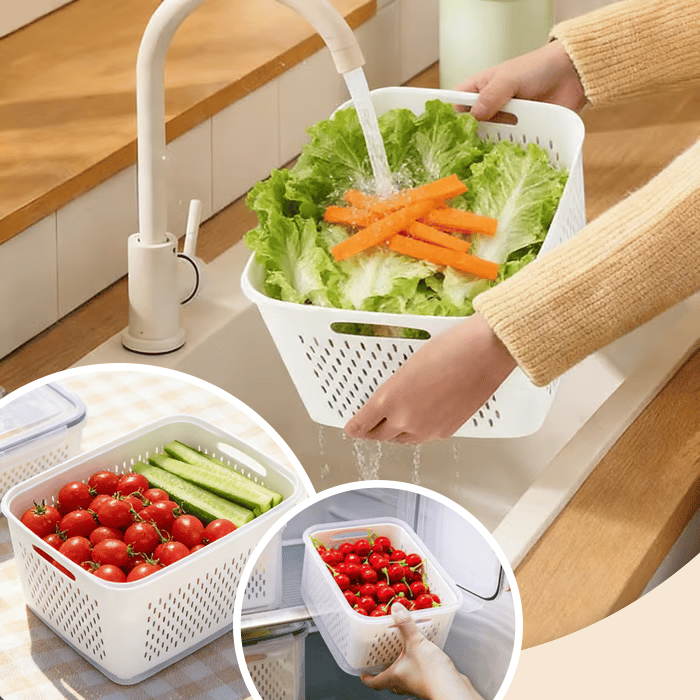 The Ultimate 3-6pc Fridge Organizer Set - Keep Food Fresh 3x Longer! 🥬✨