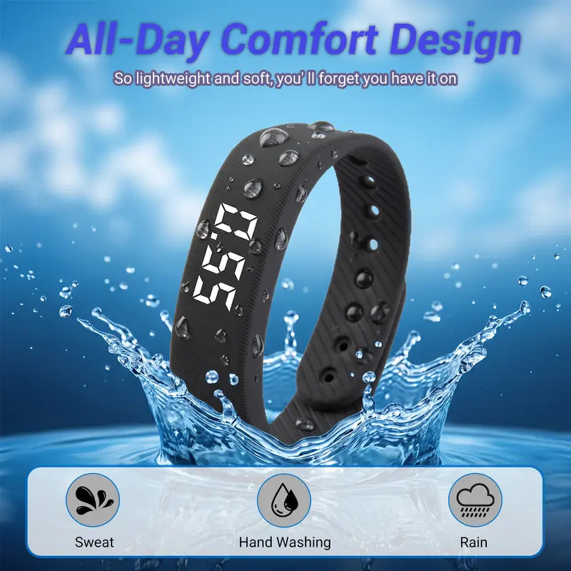 ⚡ 50% OFF – USB Rechargeable Fitness Tracker & Silent Alarm