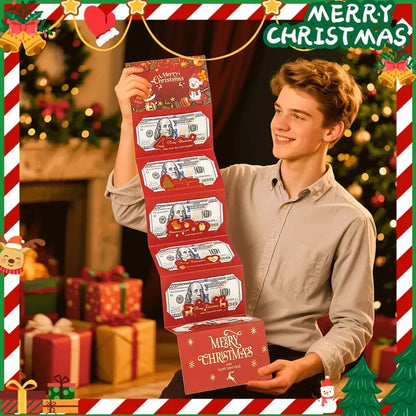 🎁 Foldable Surprise Christmas Cash Gift Envelope – Pop-Up Holiday Money Holder ✨