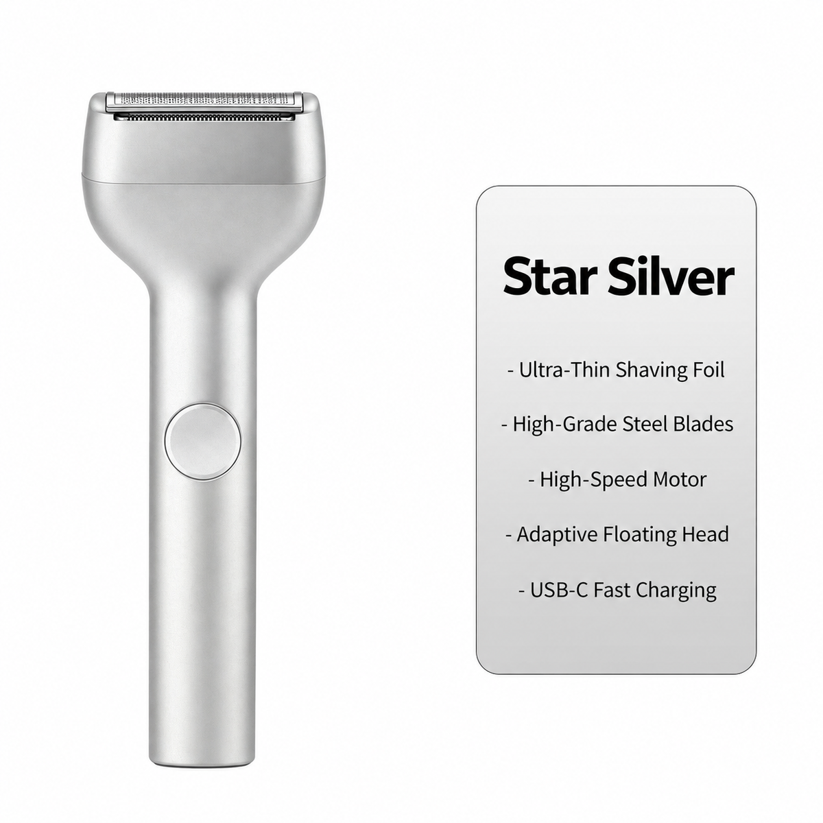 🪒 Rechargeable Foil Electric Shaver – Cordless Wet & Dry Razor for Men