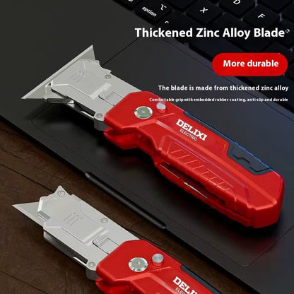2026 New 2-in-1 Folding Box Cutter with Blade Storage