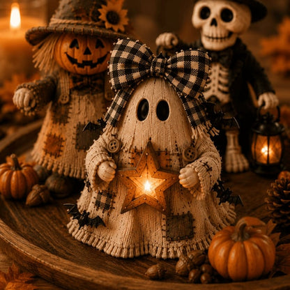 🔥Last Day 49% OFF -🎃 Cute Spooky Halloween Mantel Figurine – Cozy Resin Decor 🍂