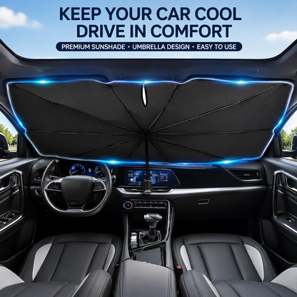 🚗 Foldable Car Sunshade Umbrella – Reflective Windshield Heat & UV Protection ☀️