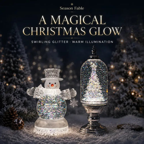 ❄️ Illuminated Musical Christmas Snow Globe Lantern – Swirling Snow, Warm Lights & Festive Music