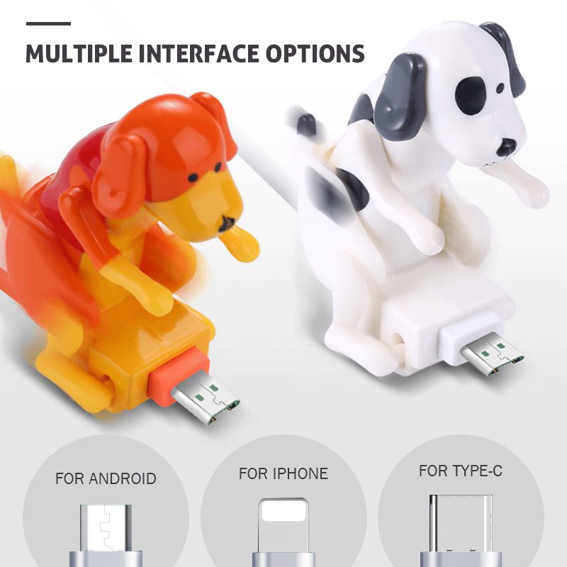 ✨ Cute Puppy Fast Charging Cable – Fun 3A Charger with Data Transfer 🐶⚡