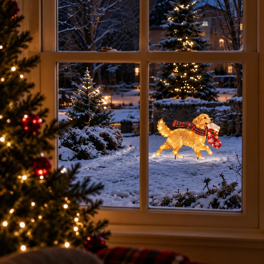 🐕 Light-Up Golden Retriever Christmas Yard Stake 🎄 The Goodest Boy of Christmas!