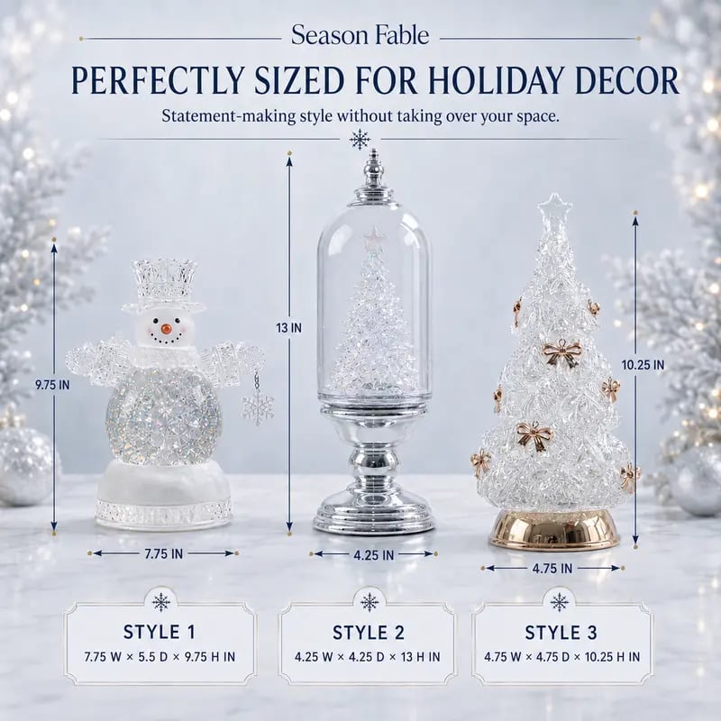 ❄️ Illuminated Musical Christmas Snow Globe Lantern – Swirling Snow, Warm Lights & Festive Music
