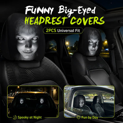 😆 Funny Cartoon Car Headrest Covers