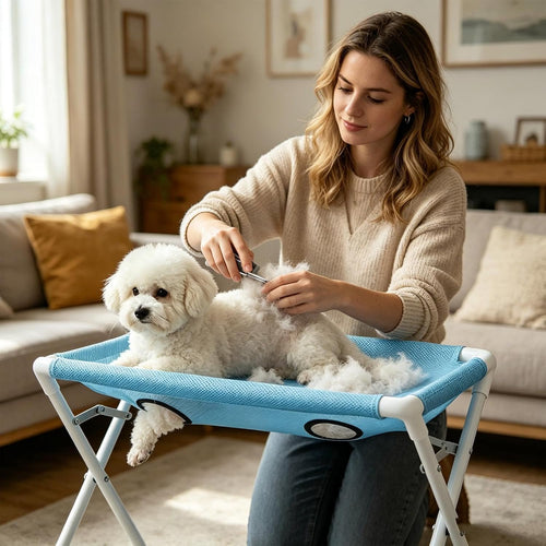 🐾 Pet Grooming Hammock Table – Home Nail Trimming & Care Station