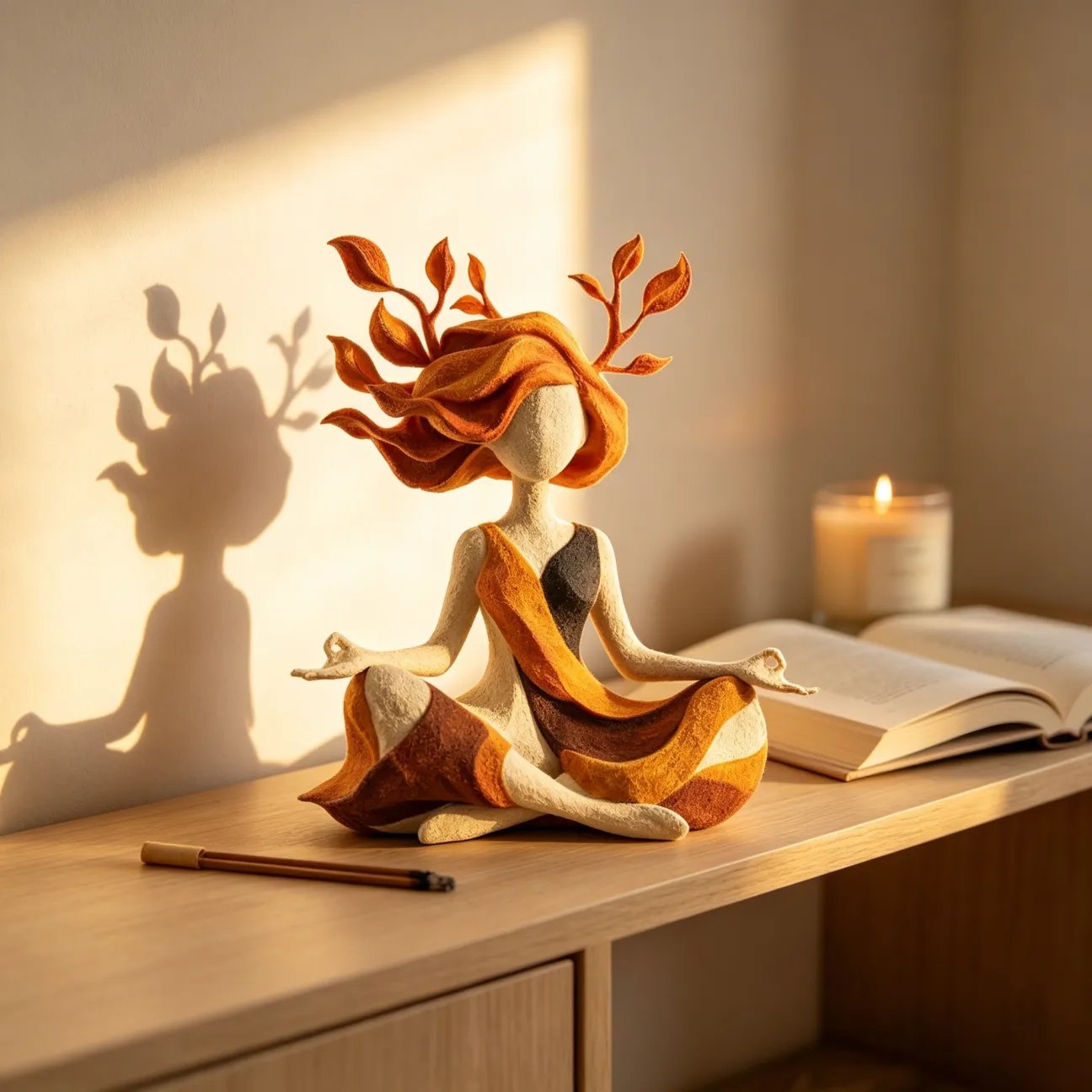 🌿 Serene Goddess of Nature Sculpture – Earth Peace Statue 🧘