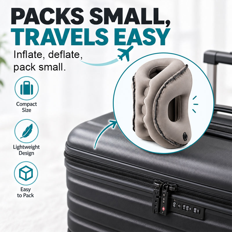 Portable Inflatable Airplane Sleep Pillow