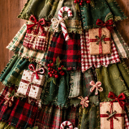 🎄 DIY Oversized Patchwork Christmas Tree Door Hanging Kit – 51" Holiday Craft ✨