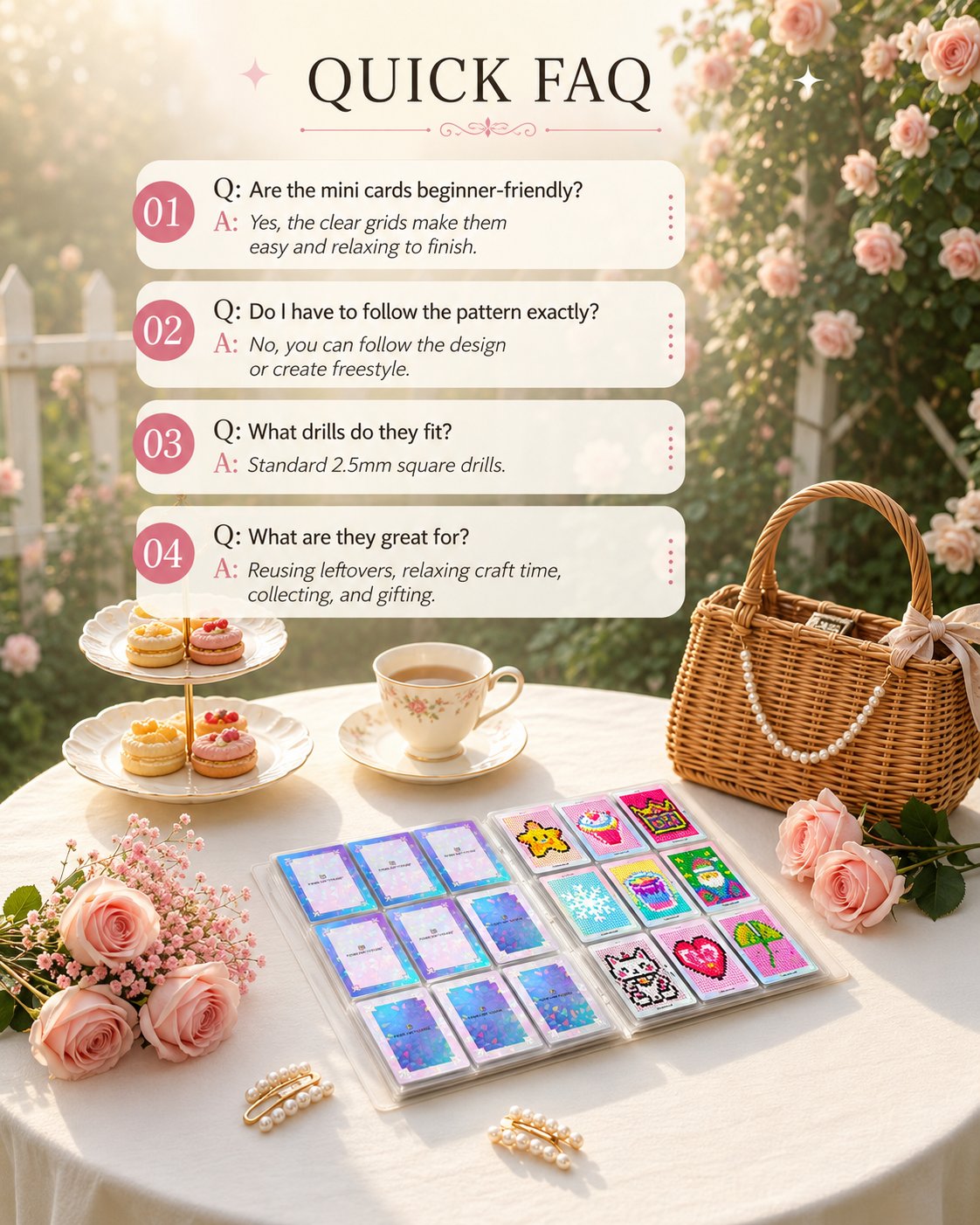 💎 Freestyle Mini Diamond Art Cards – 30PCS Cute Pixel DIY Craft Collection ✨