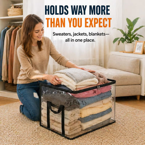 🎁 Mother's Day Sale 55% OFF 🎁 Heavy-Duty Clear Storage Bag for Clothes & Moving