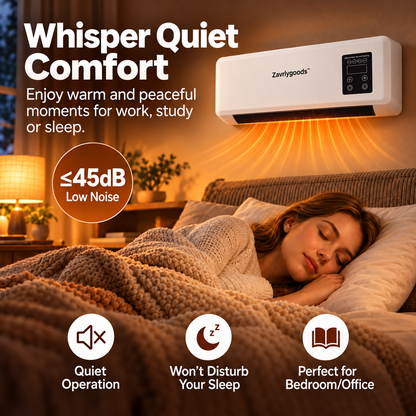 Black Friday Early Bird Deals-Wall-Mounted Space Heater with Thermostat and Remote Control